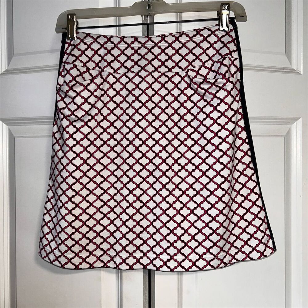 TAIL Women's XS Red Geometric Skort with Pockets & Built-in Shorts